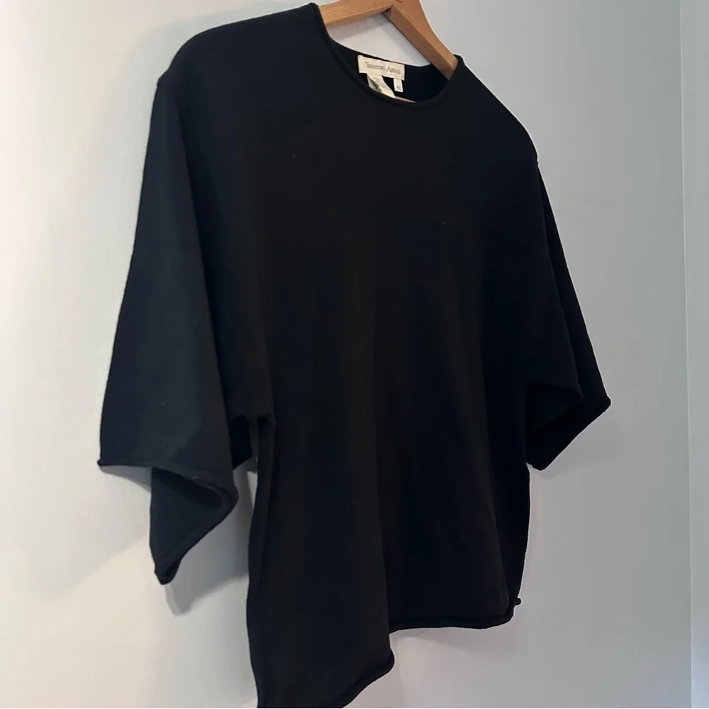 Territory Ahead Merino Wool Wide Sleeve Petite Black Sweater